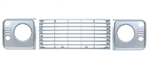 DA1257 - For Land Rover Defender Headlamp Surrounds and Grille Kit in Indus Silver - Colour Coded