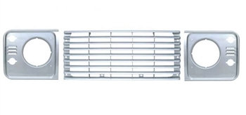 DA1257 - For Land Rover Defender Headlamp Surrounds and Grille Kit in Indus Silver - Colour Coded