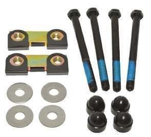 DA1269 - Fits Defender Front Bumper Fitting Kit - Set of Four Bolts, Washers, Black Caps and Tapping Blocks