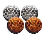 DA1274 - Fits Defender LED Light Upgrade for Front - 2 X Side Light & 2 X Indicator Light in NAS Style with Plinths