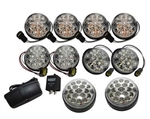 DA1291 - Full Vehicle Clear LED Defender Light Kit - Complete Vehicle Kit with 11 LED Lights Including Fog, Reverse and Number Plate