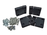 DA1305 - Full Aluminium Front Door Hinge Kit in Anodised Black - Complete with Stainless Hinge Pins for Defender & Series