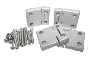 DA1309 - Full Aluminium Second Row Doors Hinge Kit - Complete with Stainless Hinge Pins - For Defender / Series