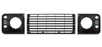 DA1357 - For Land Rover Defender Headlamp Surrounds and Grille Kit in Santorini Black - Colour Coded