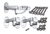 DA1392 - Stainless Steel Safari Door Hinge Kit for Defender with Stainless Steel Bolts, Nuts Etc - Hinge BHB710070 & BHB710100