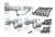 DA1392.AM - Stainless Steel Safari Door Hinge Kit for Defender with Stainless Steel Bolts, Nuts Etc - Hinge BHB710070 & BHB710100