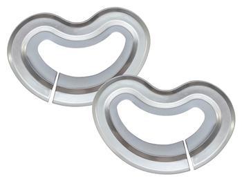 DA1473 - Chrome Interior Trim - Rear Seat Belt Cover - Comes as a Pair For Discovery 4