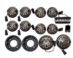 DA1577 - Standard Size 73mm Smoked LED Lamp Kit with Reverse & Fog + Number Plate Light