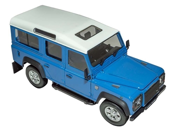 DA1633 - Collectable and Details Die-Cast 1:24 Model - Grey / Blue For Land Rover Defender 110 Model