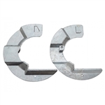 DA1860 - Galvanised Brake Mudshield - Right and Left Hand Pair - for Discovery 1 and Defender 1994 Onwards