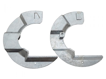 DA1860.AM - Galvanised Brake Mudshield - Right and Left Hand Pair - For Discovery 1 and for Defender 1994 Onwards