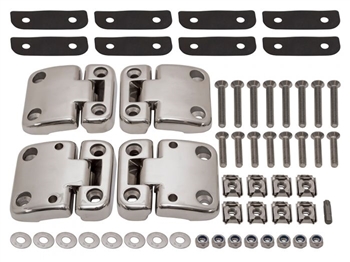 DA1951 - Front Door Hinge Kit with Stainless Steel Hinges - Set of Four with Fixings