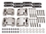 DA1952 - Fits Defender Second Row Door Hinge Kit with Stainless Steel Hinges - Set of Four with Fixings
