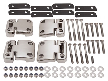 DA1952 - Fits Defender Second Row Door Hinge Kit with Stainless Steel Hinges - Set of Four with Fixings