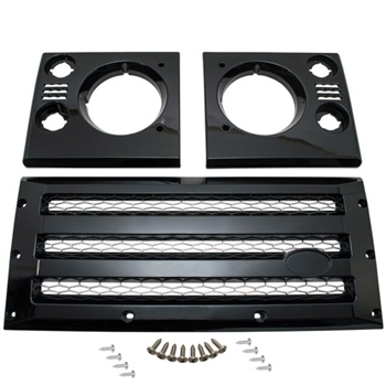 DA1968-TF270 - Gloss Black Front Grill & Light Surround Set