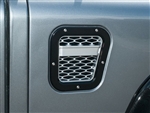 DA1970 - Fits Defender XS Right Hand Vent in Black With Silver Mesh - Fits All Defenders With Right Hand Vent Hole - 1994 Onwards