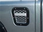 DA1972 - Fits Defender XS Left Hand Vent in Black With Silver Mesh - Fits All Defenders With Left Hand Vent Hole - up to 1993