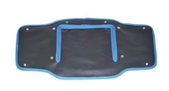 DA2160BLUE - Radiator Muff for Land Rover Series 3 & Late 2A - In Black with Blue Trim