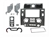 DA2682 - Satin Black Double Din Dash Facia for Land Rover Defender - Fits Puma Vehicles from 2007-2016 - Complete with Moveable Vents