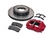 DA2702 - Front Brake Axle Kit By Alcon for Land Rover Defender (with 16" Wheels) - 4 Piston Red Caliper, Disc and Pad Kit - Fits Defender 90 and Also 110 from 2000 Onwards