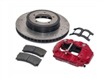 DA2702 - Front Brake Axle Kit By Alcon for Land Rover Defender (with 16" Wheels) - 4 Piston Red Caliper, Disc and Pad Kit - Fits Defender 90 and Also 110 from 2000 Onwards