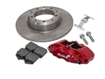 DA2704 - Rear Brake Axle Kit By Alcon for Land Rover Defender - 4 Piston Red Caliper, Disc and Pad Kit - Fits Defender 90 and Also 110 from 2000 Onwards