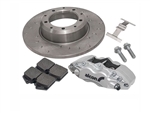 DA2705 - Rear Brake Axle Kit By Alcon for Land Rover Defender - 4 Piston Silver Caliper, Disc and Pad Kit - Fits Defender 90 and Also 110 from 2000 Onwards