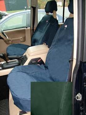 DA2800GREEN - Front Seat Covers In Green - Washable, Waterproof and Well-Fitted (Doesn't Fit Leather Seats or Adventurer Seats) For Discovery 2