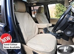 DA2819SAND- - Front Seat Covers In Sand for Range Rover Sport up to 2009 (Shows Similar Set Fitted to Discovery 3)