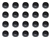 DA2989 - Caps for Driving Flange Bolt To Suit for Defender,  Discovery 1 and Range Rover Classic (Set of 20)