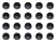 DA2989.AM - Caps for Driving Flange Bolt to Suit for Defender, Discovery 1 and Range Rover Classic (Set of 20)