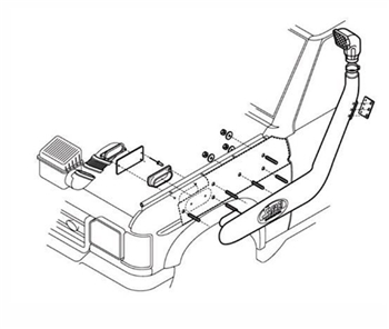 DA3023 - Safari Snorkel for Discovery 2 - Raised Air Intake for TD5 and V8 (from 1998 Onwards)