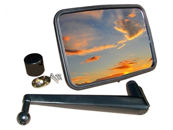 DA4409 - Unbreakable Mirror Kit for Land Rover Defender - Perfect for Off Roader - Convex Arm with Extended Arm