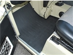 DA4422 - Rubber Footwell Mat Set - Front In Black - By Autograph - For Land Rover Series II & III, Series 2, 2A & 3