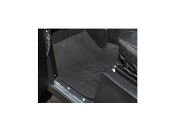 DA4423 - For Land Rover Defender Rubber Footwell Mat Set - Front in Black - By Autograph - Fits all Defender Models from 1998-2007