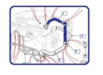 DA4572 - Silicone Coolant Top Hose By Britpart in Blue for Defender TD5 - One Hose Kit Replacing PCH114600