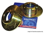 DA4605.AM - Fits Defender 110 / 130 Rear Slotted and Grooved Brake Discs (Comes as a Pair) - By Britpart - Relate to SDB000330