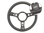 DA4650-36 - 36 Steering Wheel by Mountney - 15" Black Vinyl with Black Spokes For Defender