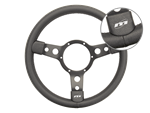 DA4650-48 - 48 Steering Wheel by Mountney - 15" Black Vinyl with Black Spokes For Defender