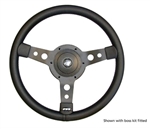 DA4650-SERIES - Steering Wheel by Mountney - 15" Black Vinyl with Black Spokes For Defender