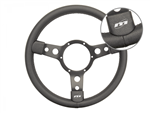 DA4650.AM - Fits Defender Steering Wheel By Mountney - 15" Black Vinyl with Black Spokes
