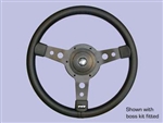 DA4654-36 - 36 Steering Wheel by Mountney - 14" Black Vinyl with Black Spokes For Defender