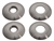 DA4788 - Set of Four Stainless Steel Shock Absorber Washers - Top For Defender and Discovery 1 Rear Shock