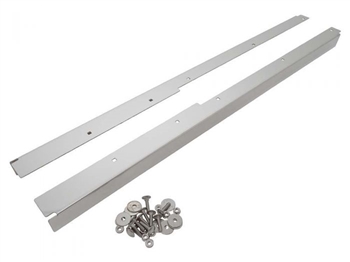DA4790 - Fits Defender Front Carpet Retainers Land Rover Defender 90 or 110 - Stainless Steel - For Vehicles Without Sill Seat Belt Mounts