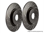 DA4855 - Fits Defender 110 / 130 Rear Slotted and Grooved Brake Discs (Comes as a Pair) - By EBC - Relate to SDB000330