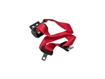 DA5055 - Fits Defender Seat Belt in Red - Fits to Right Hand Side of Truck Cab Vehicle - Standard Belt, Type Approved