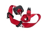 DA5057 - Fits Defender Seat Belt in Red - Fits to Left or Right Hand Side of Station Wagon Vehicle up to 2006- Standard Belt, Tyre Approved