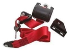 DA5079 - Fits Defender TD5 1998-2006 Seat Belt in Red - Fits to Right Hand Front - Standard Belt, Tyre Approved