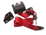 DA5080 - Fits Defender TD5 1998-2006 Seat Belt in Red - Fits to Left Hand Front - Standard Belt, Tyre Approved