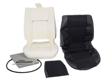 DA5603E.AM - Front Seat Re-Trim Kit - For Land Rover Defender - In Black Mesh Trim (For Export)